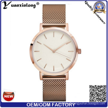 Yxl-875 Vente Chaude Nouvelle Mode Designer Montre Mesh Sangle Hommes Montre Rose Plaque D&#39;or Promotion Montre-Bracelet Hommes Japon Movt Quartz Homme Montres